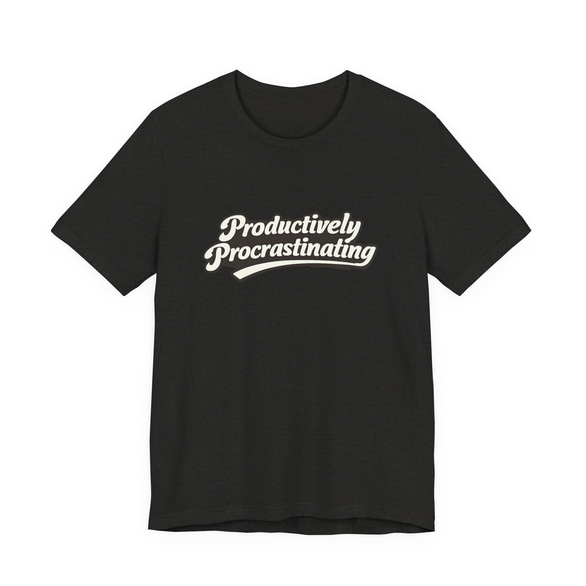 Productively Procrastinating T-Shirt — Funny Retro Script Tee for Procrastinators