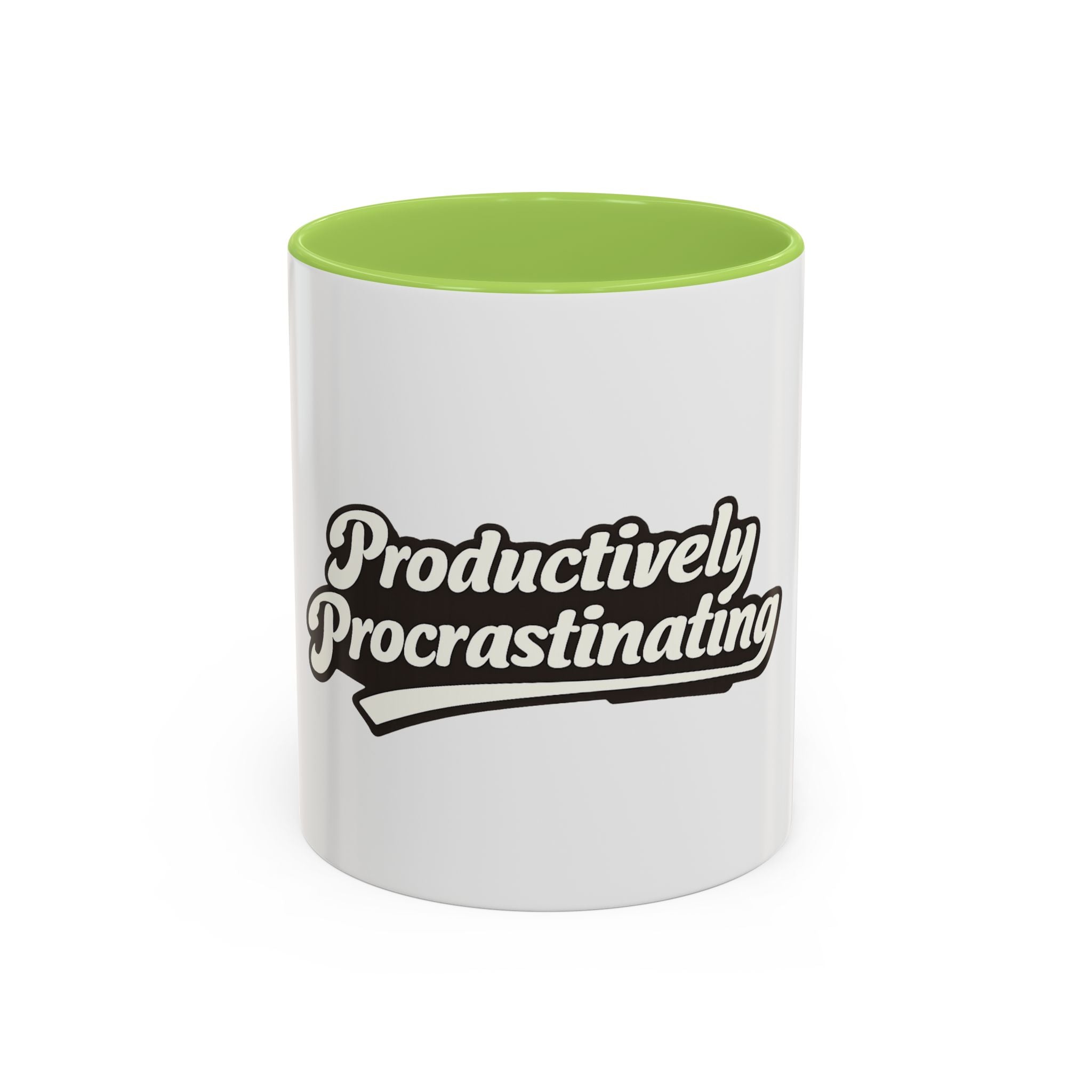 Productively Procrastinating Accent Coffee Mug — Funny Motivational 11/15oz