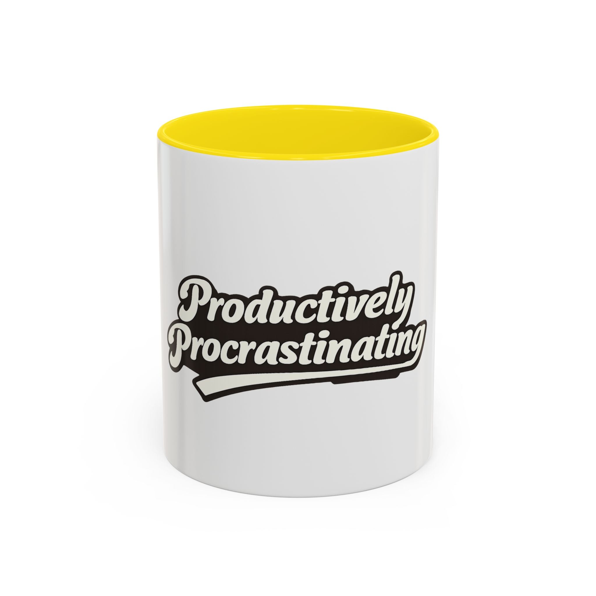Productively Procrastinating Accent Coffee Mug — Funny Motivational 11/15oz