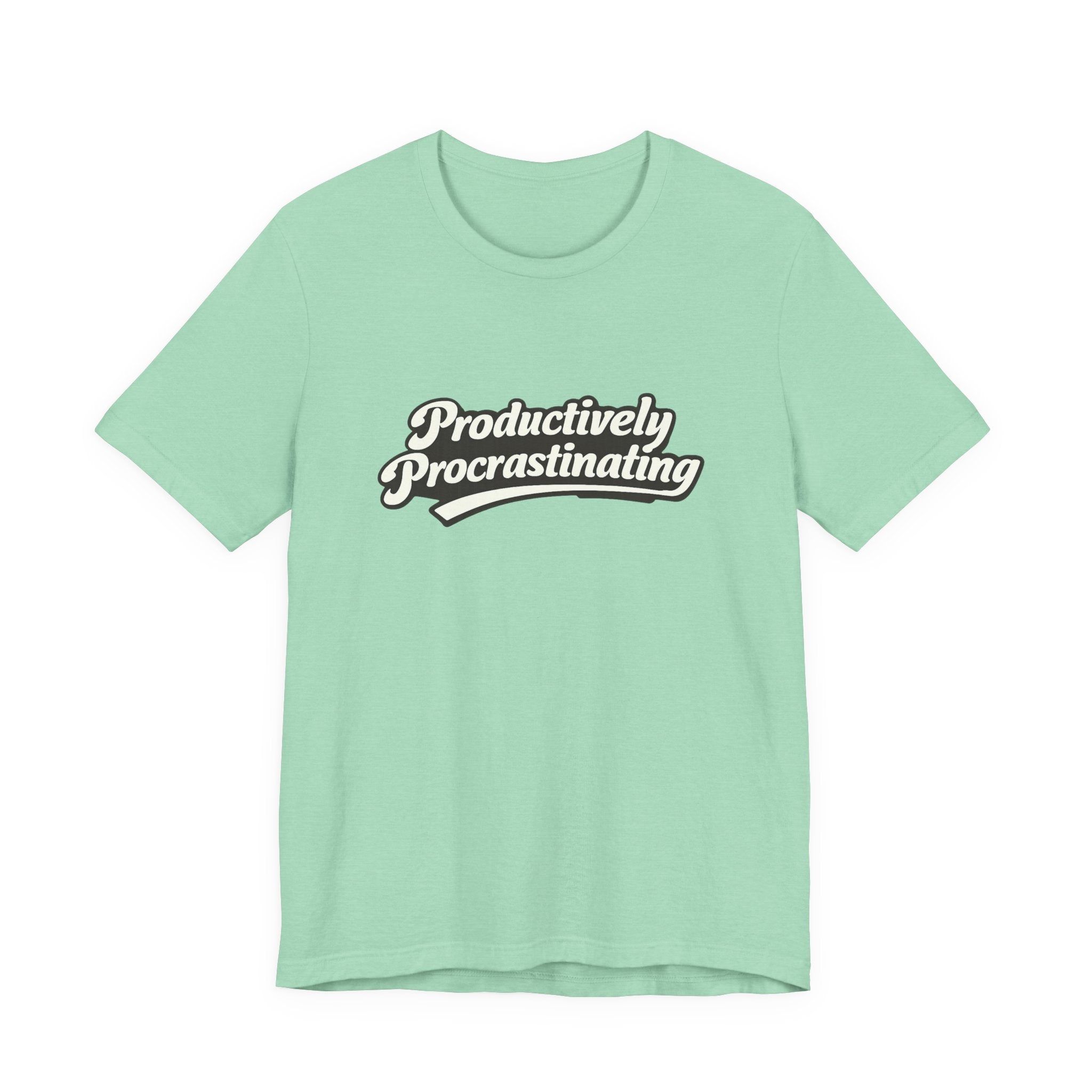 Productively Procrastinating T-Shirt — Funny Retro Script Tee for Procrastinators