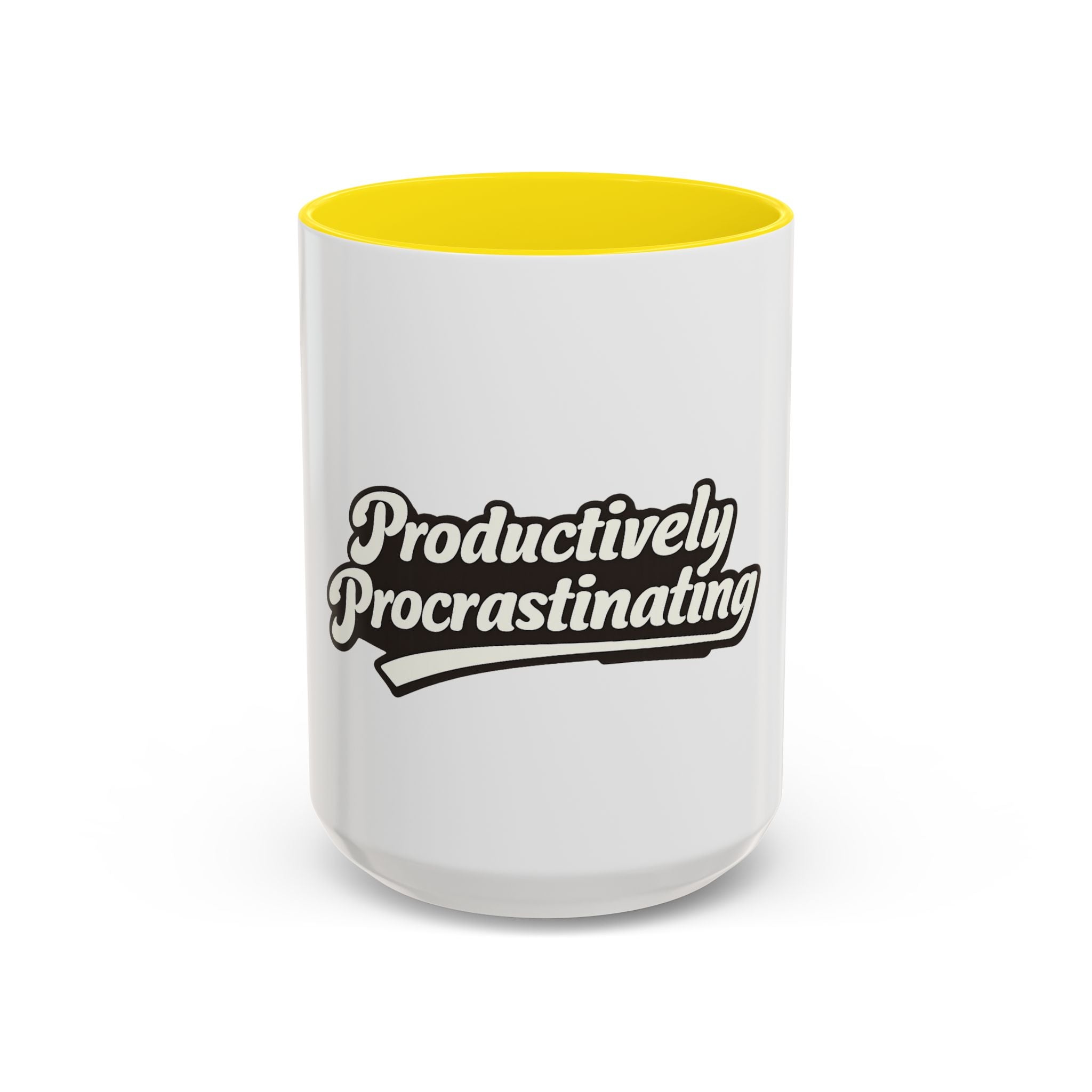 Productively Procrastinating Accent Coffee Mug — Funny Motivational 11/15oz