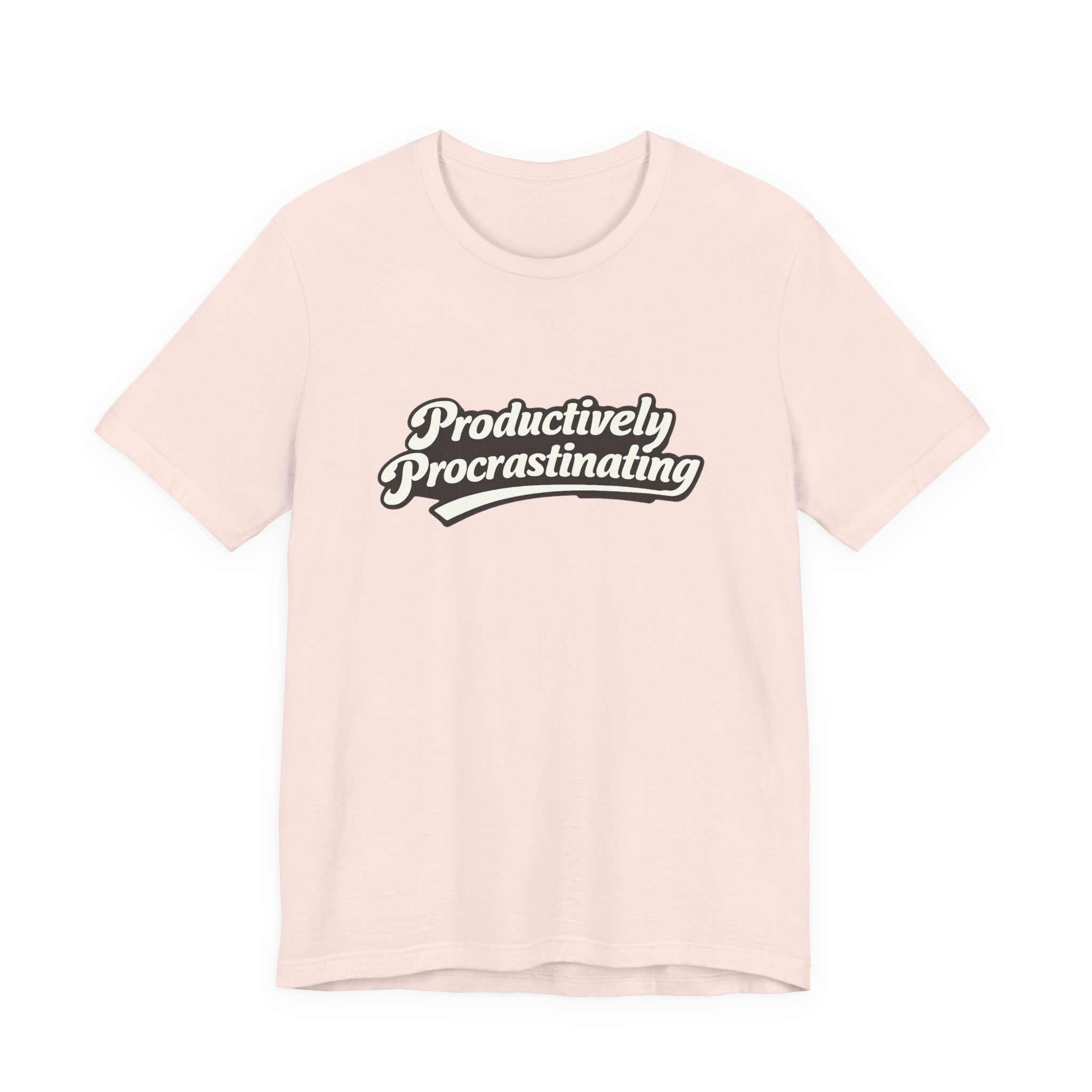 Productively Procrastinating T-Shirt — Funny Retro Script Tee for Procrastinators
