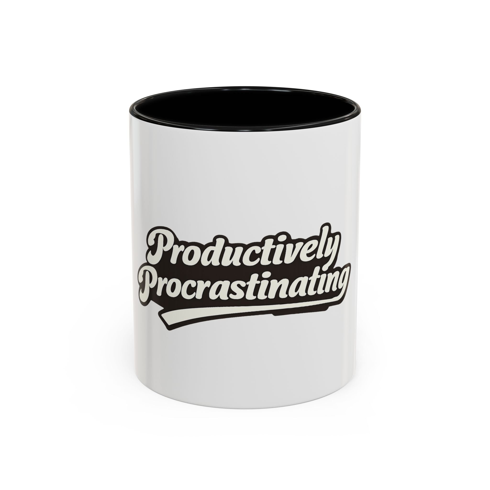 Productively Procrastinating Accent Coffee Mug — Funny Motivational 11/15oz